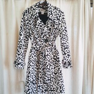 Alberto Makali Black and White Patterned Coat